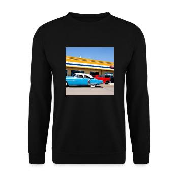 C22 - Unisex Pullover - Schwarz - Vorne - Alina (178cm) & Michal (187cm)
