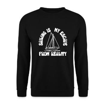 Voile Voilier Voilier Voilier Voile Voile - Sweat-shirt Unisexe - noir - Devant - Alina (178cm) & Michal (187cm)