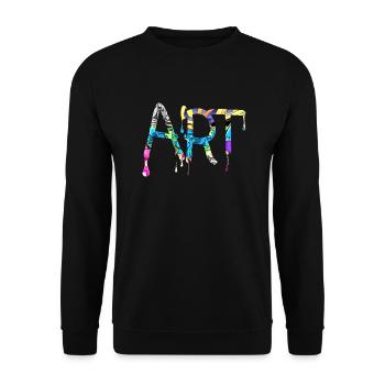 Graffiti style Splash hip hop couleurs peintre couleur - Sweat-shirt Unisexe - noir - Devant - Alina (178cm) & Michal (187cm)