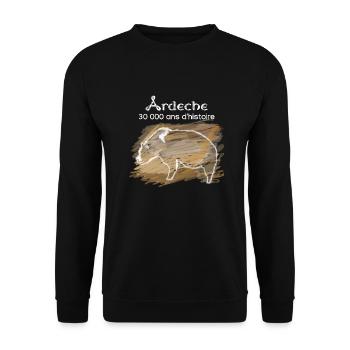 ardeche chauvet ours - Sweat-shirt Unisexe - noir - Devant - Alina (178cm) & Michal (187cm)