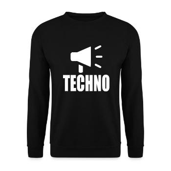 Techno - Unisex Pullover - Schwarz - Vorne - Alina (178cm) & Michal (187cm)