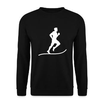 Triathlon Swim Bike Run Marathon - Unisex Pullover - Schwarz - Vorne - Alina (178cm) & Michal (187cm)