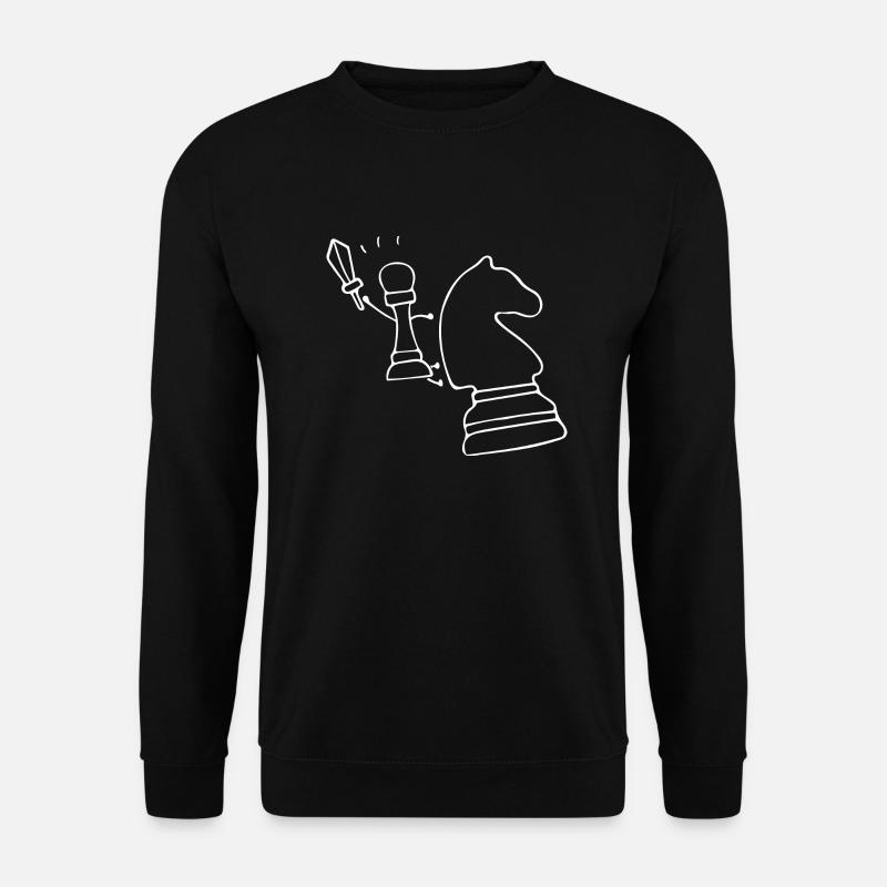 Schach Bauer Ritter - Unisex Pullover - Schwarz