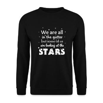 Certains d’entre nous regardent les étoiles - Sweat-shirt Unisexe - noir - Devant - Alina (178cm) & Michal (187cm)