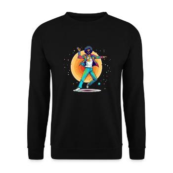 Rodolphe disco dancer - Unisex Sweatshirt - black - Front - Alina (178cm) & Michal (187cm)