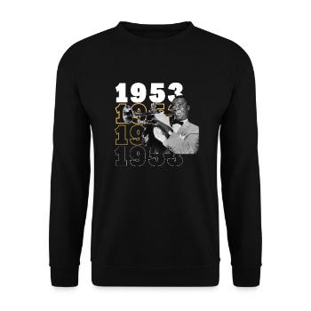 Born 1953 - Unisex Sweatshirt - black - Front - Alina (178cm) & Michal (187cm)