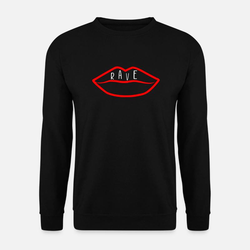 Rave lips - Unisex Sweatshirt - black