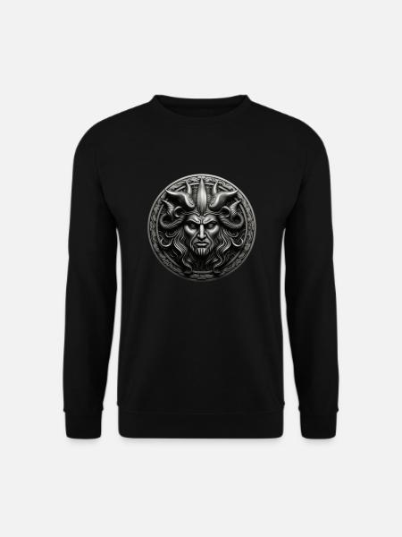 Fantasy Artwork: Antike Gottheit - Unisex Pullover - Schwarz