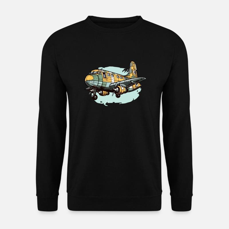 Passagierflugzeug - Unisex Pullover - Schwarz