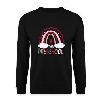 Bonjour cadeau préscolaire - Sweat-shirt Unisexe - noir - Devant - Alina (178cm) & Michal (187cm)