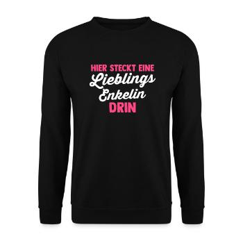 Enkelin - Unisex Pullover - Schwarz - Vorne - Alina (178cm) & Michal (187cm)