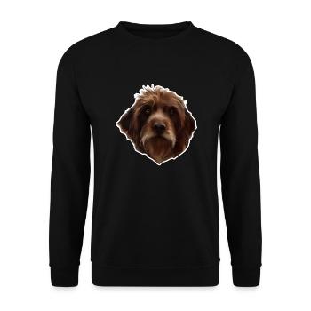 griffon Cesky Fousek " Barbu tchèque" - Sweat-shirt Unisexe - noir - Devant - Alina (178cm) & Michal (187cm)