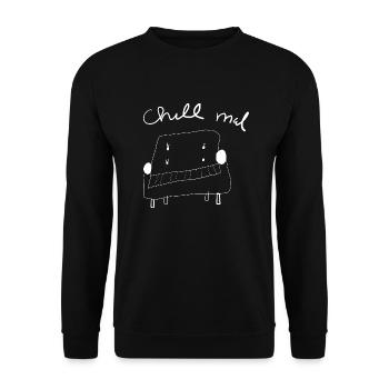 Chill mal Sofa - Unisex Pullover - Schwarz - Vorne - Alina (178cm) & Michal (187cm)