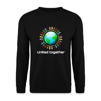 United together - Unisex Sweatshirt - black - Front - Alina (178cm) & Michal (187cm)