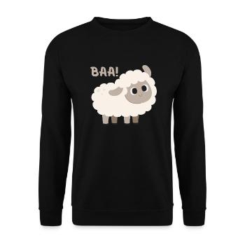 Cute Sheep - Unisex Sweatshirt - black - Front - Alina (178cm) & Michal (187cm)