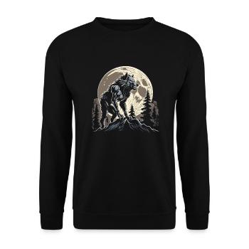 Loup-garou - Sweat-shirt Unisexe - noir - Devant - Alina (178cm) & Michal (187cm)