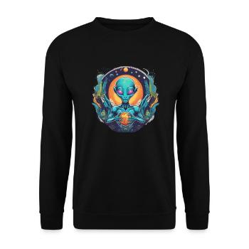 Alien - Unisex Sweatshirt - black - Front - Alina (178cm) & Michal (187cm)