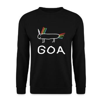Goa Unicorn Techno - Unisex Sweatshirt - black - Front - Alina (178cm) & Michal (187cm)