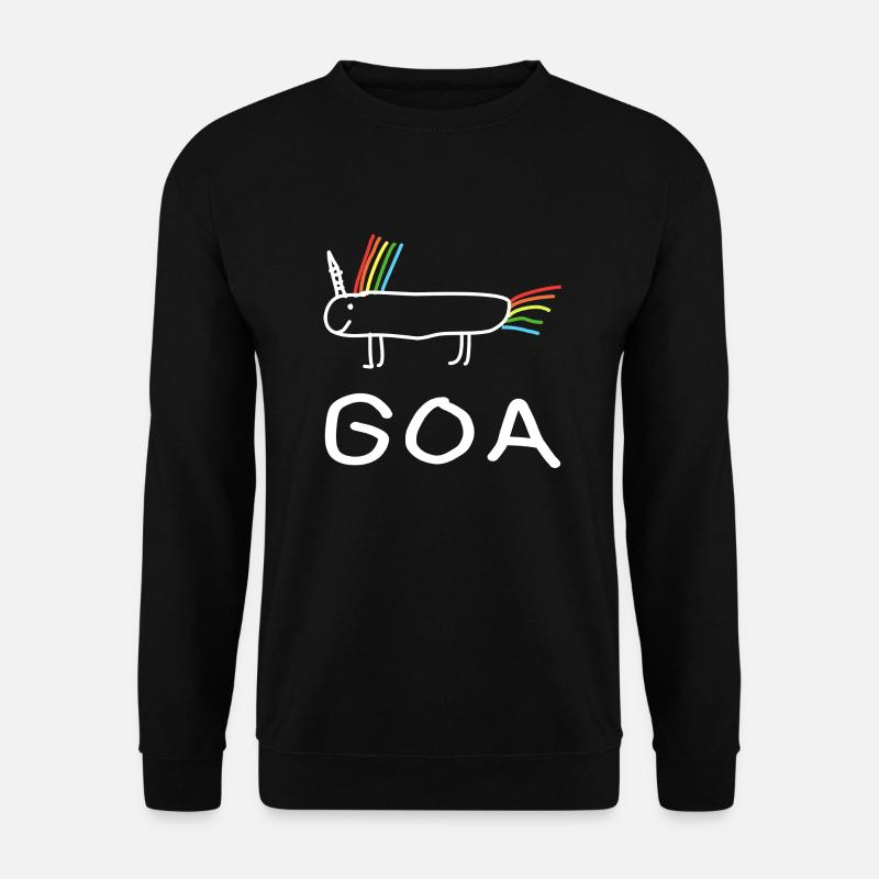 Goa Einhorn Techno - Unisex Pullover - Schwarz
