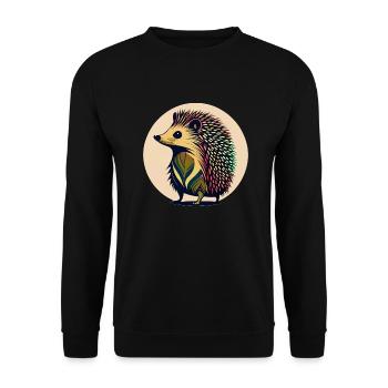 Igel - Unisex Pullover - Schwarz - Vorne - Alina (178cm) & Michal (187cm)