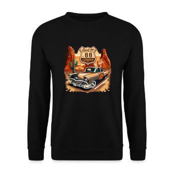 VALEEWEAR - Retro in the Texas wilderness - Unisex Sweatshirt - black - Front - Alina (178cm) & Michal (187cm)