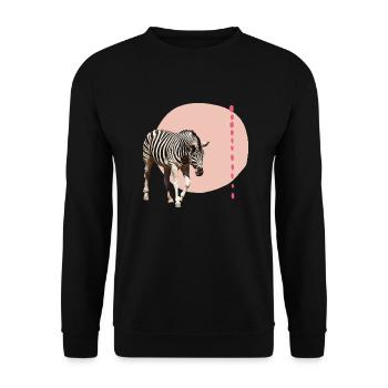 Zèbre - Sweat-shirt Unisexe - noir - Devant - Alina (178cm) & Michal (187cm)