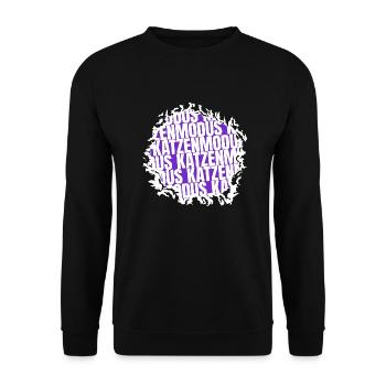 lieben geek perserkatze seekatze lustiger spruch - Unisex Pullover - Schwarz - Vorne - Alina (178cm) & Michal (187cm)