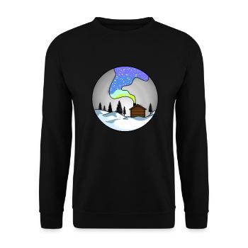 WINTER HOUSE - Unisex Sweatshirt - black - Front - Alina (178cm) & Michal (187cm)