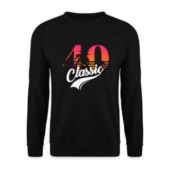 Vintage 1940-40th anniversary - Unisex Sweatshirt - black - Front - Alina (178cm) & Michal (187cm)