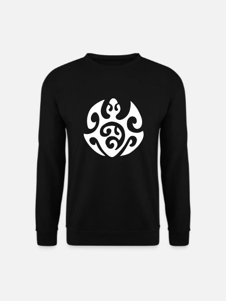 Maori Schildkröte 30 Weiß - Unisex Pullover - Schwarz