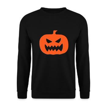 pumpkin - Unisex Sweatshirt - black - Front - Alina (178cm) & Michal (187cm)