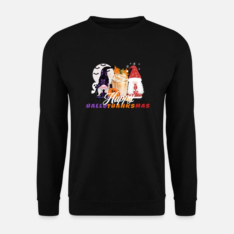 Happy Hallothanksmas - Unisex Pullover - Schwarz