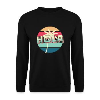 Hola - Palm Tree Vibes Only - Unisex Sweatshirt - black - Front - Alina (178cm) & Michal (187cm)