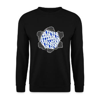 fleischfrei humor cool spaß lustig - Unisex Pullover - Schwarz - Vorne - Alina (178cm) & Michal (187cm)