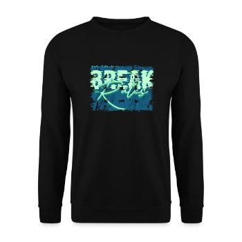 Vertraue dir selbst Bremsregeln Zitat Humor Cool Retro - Unisex Pullover - Schwarz - Vorne - Alina (178cm) & Michal (187cm)