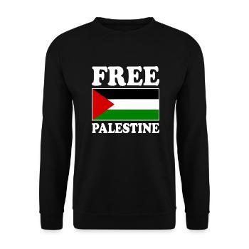 Free palestine - Unisex Sweatshirt - black - Front - Alina (178cm) & Michal (187cm)