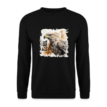 Tirol T-Shirt Tiroler Adler Steinadler - Unisex Pullover - Schwarz - Vorne - Alina (178cm) & Michal (187cm)