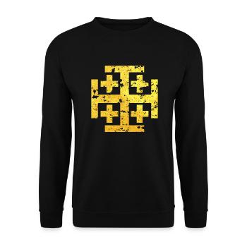 Cross - Unisex Sweatshirt - black - Front - Alina (178cm) & Michal (187cm)