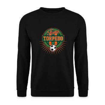 Fussball Logo - Unisex Pullover - Schwarz - Vorne - Alina (178cm) & Michal (187cm)