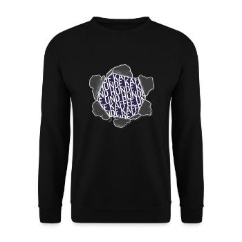 frühstück schäferhund tier kaffeetasse trinken - Unisex Pullover - Schwarz - Vorne - Alina (178cm) & Michal (187cm)