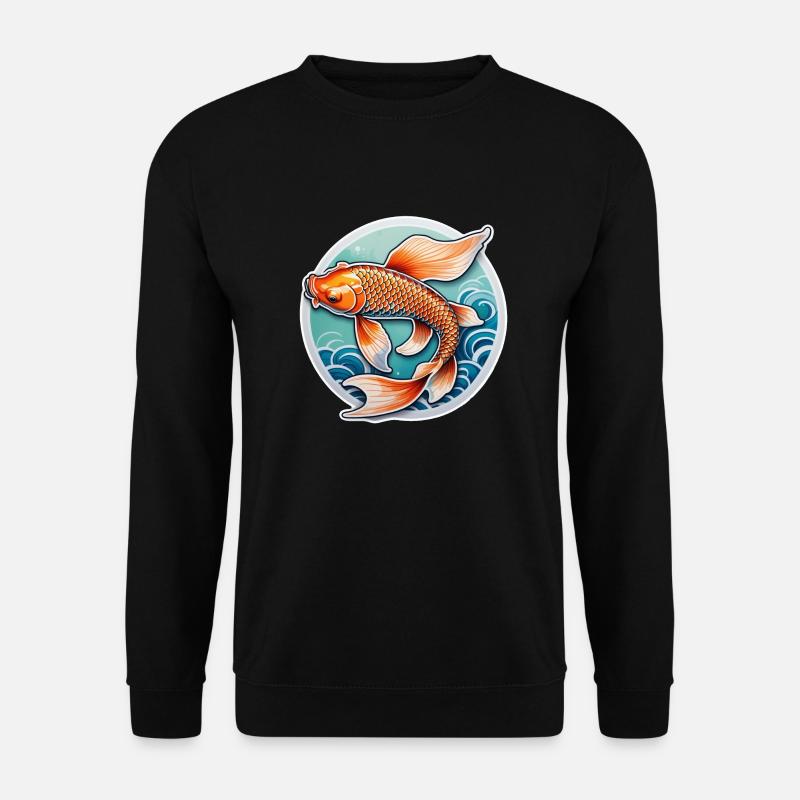 Koi Carp - Japanese Fish - Unisex Sweatshirt - black
