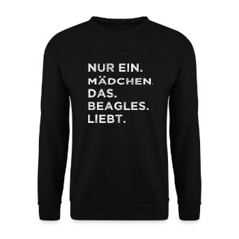 lustiger spruch windhund witzig hundehalter - Unisex Pullover - Schwarz - Vorne - Alina (178cm) & Michal (187cm)