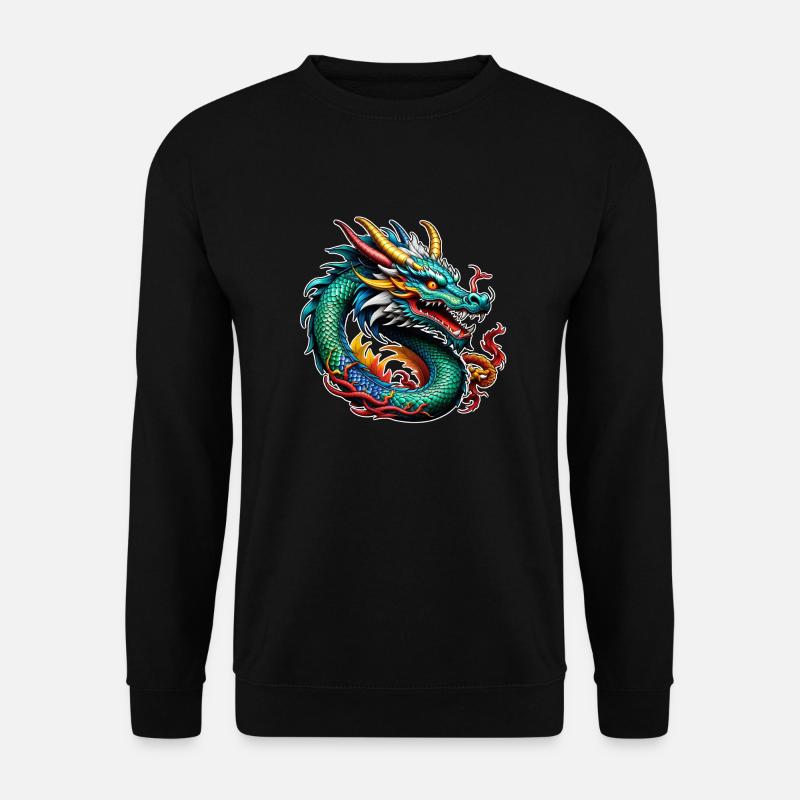Asiatischer Drache - Japan - Chinesisch - Unisex Pullover - Schwarz