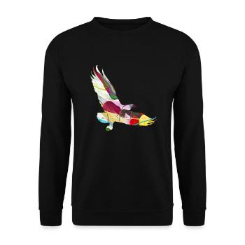 eagle, graffiti, painting, colorful, bird - Unisex Sweatshirt - black - Front - Alina (178cm) & Michal (187cm)