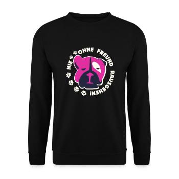 Dog Wisdom - Walking - Dog Lovers - Unisex Sweatshirt - black - Front - Alina (178cm) & Michal (187cm)