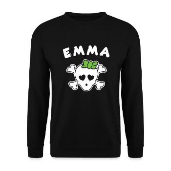 Pirate Emma Design for Girls and Women - Unisex Sweatshirt - black - Front - Alina (178cm) & Michal (187cm)