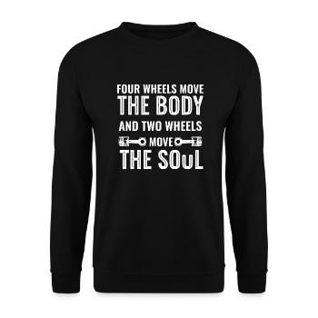 Body And Soul white - Unisex Sweatshirt - black - Front - Alina (178cm) & Michal (187cm)