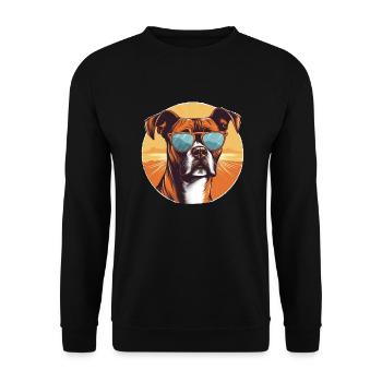 Boxeur 2 - Sweat-shirt Unisexe - noir - Devant - Alina (178cm) & Michal (187cm)