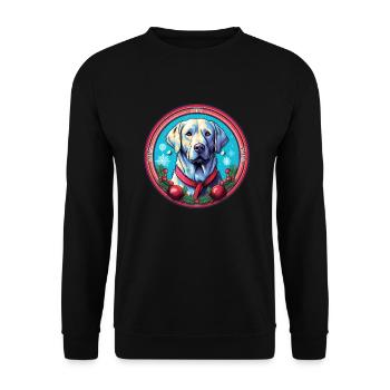 Labrador Retriever Hund Weihnachten, Liebe Hunde - Unisex Pullover - Schwarz - Vorne - Alina (178cm) & Michal (187cm)