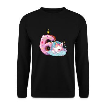 Birthday birthday party birthday gift born - Unisex Sweatshirt - black - Front - Alina (178cm) & Michal (187cm)
